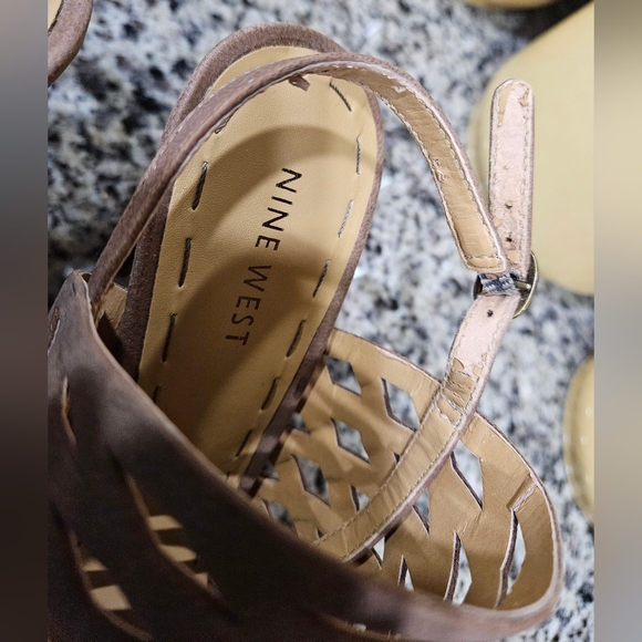 Nine West Tan Sandal Heels - Picture 6 of 7